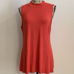 CUPIO Orange Mock Neck Tunic